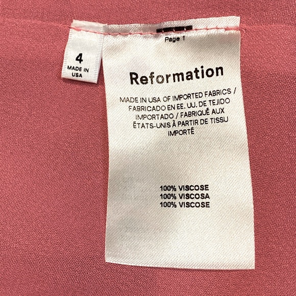 NWT Reformation Annabell Pink Sleeveless Crepe Mini Dress - Sz 4 - Picture 11 of 11